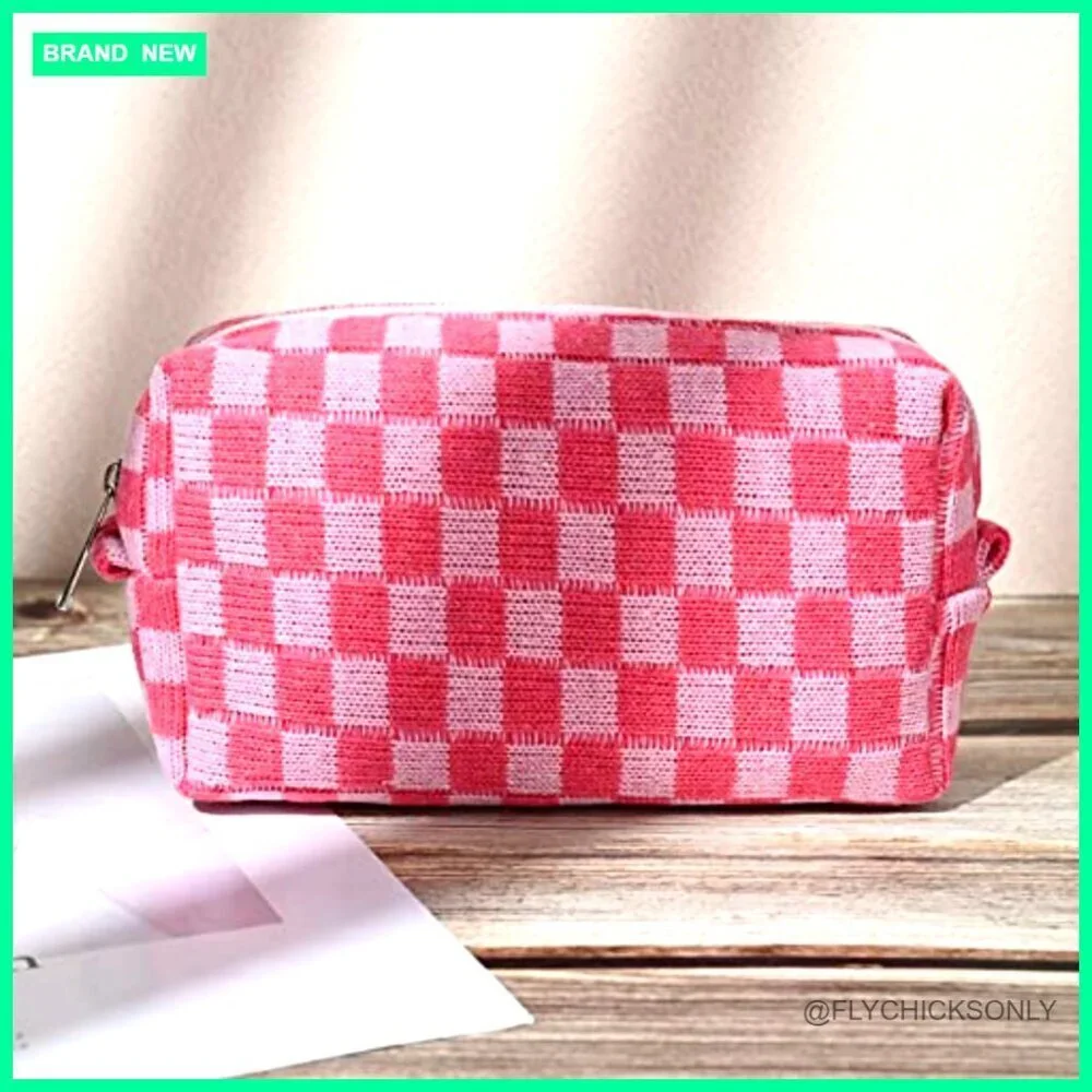 Large Canvas Cosmetic Bag Set, Waterproof Travel Toiletry Organizer with Zipper